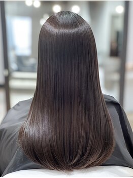 アンソレイユ ヘアー ガーデン(ensoleille hair garden)の写真/大人気髪質改善メニュー◎酸性ストレートで扱いやすい髪質へ！[髪質改善/縮毛矯正/顔周り/酸性ストレート]