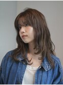 ミディアムレイヤー・ボブ/絶壁解消/２０代/３０代/長め 