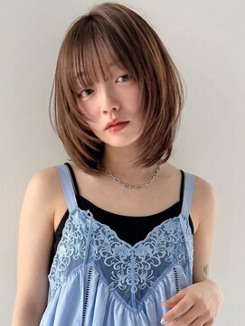 ヴェイン 渋谷(vain) 韓国レイヤー　ボブ　ボブレイヤー 20代 顔周りカット アッシュ