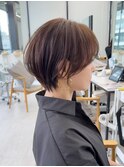 大人ショート/ダークブルー/髪質改善/イメチェン/縮毛矯正
