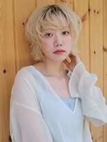 ブゾン(buZon)&nbsp;【buZonブゾン】ハイトーンブロンド×マッシュウルフショート