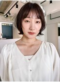 レイヤーカット/顔周りレイヤー/小顔ヘア/髪質改善ストレート