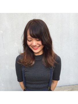 ヘアアンドメイク グラ(HAIR&MAKE gra) ミディアム　チョコアッシュブラウン　２０１６秋
