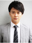 メンズ好感度大人ビジネス刈り上げショート社会人◎髪型七三分け
