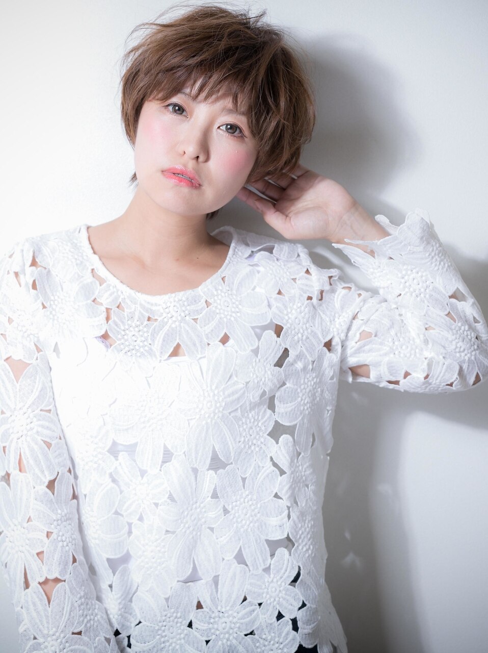 暖色系カラーxくせ毛カットマッシュショートw上尾20代30代40代