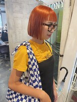 トロニー(TLONY) ビビッドオレンジ/韓国ヘア/渋谷美容室/ハイトーンカラー