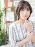 黒髪透けバング小顔前下がりウルフボブb戸田公園20代30代40代
