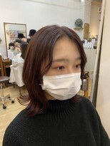 ギフト ヘアー サロン(gift hair salon)&nbsp;韓国風ぱっつんミディ