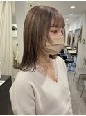 【ulu yui】ミルクティーベージュ 顔まわりレイヤーロブ
