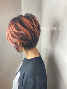 ラトリエ ブロカント 立川北口店(L'atelier BROCANTE) ハンサムショート ひし形 小顔補正立体カット ダークルーツ