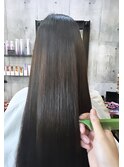ツヤ髪ストレートロング 髪質改善縮毛矯正 ダークブラウン