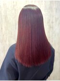 【tetote村山のサロンスタイル】ベリーピンク / 艶髪ストレート