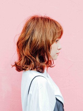 エクファ ヘア リゾート 大津 瀬田店(ex-fa hair resort) 黒髪グレージュレイヤーロング前髪パーマ