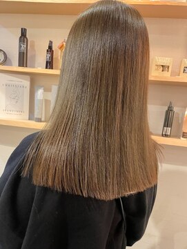 ミルヘアデザイン(mil hair design) ミルクティーベージュダブルカラーインナーカラーハイライト