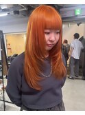 レイヤーカット×オレンジ