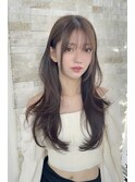 フェミニンロング韓国ヘア☆レイヤーカット☆ハッシュカット