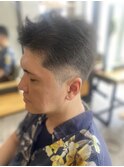 MEN'SHAIRダークアッシュ刈り上げグラデーションスキンフェード