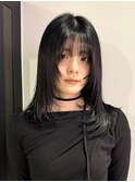 ナチュラル顔周りレイヤー×パーマ落とし