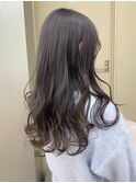 ロングハイトーン10代20代ラベンダーグレージュ