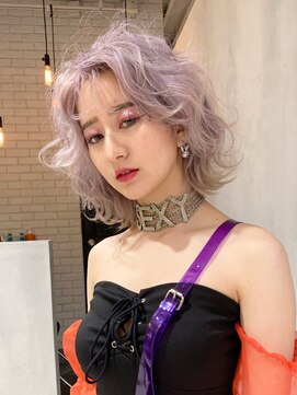 アルバム 銀座(ALBUM GINZA) ハイトーンボブミディアム顔周りレイヤー_F40334