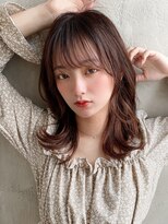 アフロート エル 錦糸町(AFLOAT L) 結んでもかわいいくびれセミロング × ミルクティーベージュ