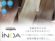 マッシュ アドベ 八戸ノ里(MASHU ADOBE)の雰囲気（"世界最高峰のダメージレスカラー"iNOA取り扱い店。）