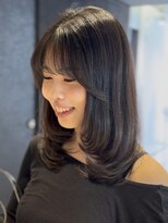 ザザアオヤマ(ZA/ZA AOYAMA) ミディアムレイヤー/表参道レイヤーカット/縮毛矯正