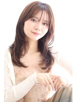 アルベロ(albero) 小顔効果◎ハッシュカット×ミルクブラウン 20代30代
