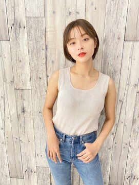 リジー 京橋(LYZY) 大阪京橋/髪質改善/マロンブラウン×美シルエット丸みショート