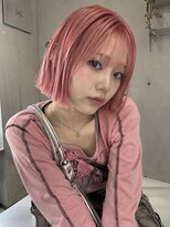 アクロ 梅田店(ACRO)&nbsp;ローズピンク切りっぱなしボブ