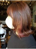 インナーカラーピンクベージュ