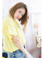 ヘアアンドビューティー ミック(Hair & Beauty miq) アシンメトリーかきあげ前髪外国人風ぶつ切りボブa1