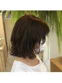 ボブスタイルのワンカールパーマ