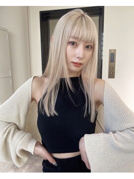 ペレ 渋谷(PELE) M2_ホワイトブロンド　ブリーチ２回～