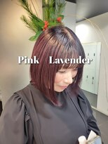 スタイル 茅ケ崎(STYLE) 【零也】切りっぱなしボブ×ピンクラベンダー