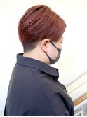 【morio成増/一戸】刈り上げ女子ブリーチあり チェリーレッド