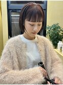 似合わせカットボブ小顔カット透明感カラーミルクティカラー