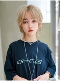 【GEEKS渋谷】ショートウルフ/ナチュラルブロンド/春夏ヘア/小顔