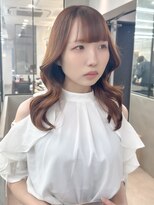 ロンドシエル 横浜(Lond ciel)&nbsp;ミニウルフチェリーブラウンブリーチなしショートボブ前髪/横浜