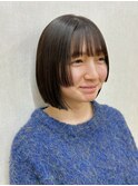 ボブ 美髪 顔まわりカット イメチェン 艶カラー 透明感