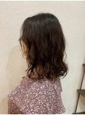 クセ毛風パーマ＊レイヤーパーマ＊結べるボブ＊マロンベージュ