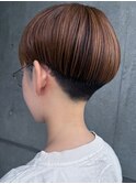 丸みショート刈り上げマッシュショートツーブロック