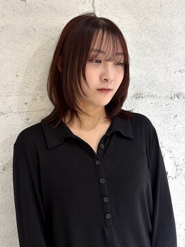 ヨーク(YOKE) 【YOKE】レイヤーボブレッドオレンジ顔周りレイヤー前髪髪質改善