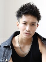 ルーシー 渋谷(LUCEY) スパイキーショートメンズカットツイストスパイラルパーマメンズ