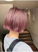 ピンクベージュボブ
