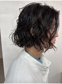 朝ラクメンズボブパーマウェーブパーマボブくせ毛