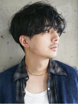 クオル キャスト 熊本(QOL×cast) 大人シャドウパーマニュアンスマッシュ