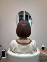 シプ 丸亀(sip)&nbsp;ピンクベージュ　ピンクラベンダー　切りっぱなしボブ　ブリーチ