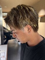 ウォルト(walt) 栄 メンズ ブラウンメッシュ ツーブロック