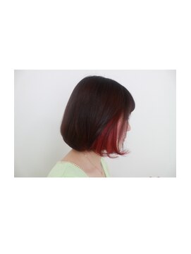 ユートラクト 寝屋川(U-tract) 切りっぱなしボブ＋インナーカラー♪